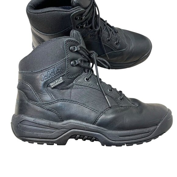 Cabela's Dry Plus Waterproof Lace-Up Combat Boots Shoe Mens 9.5D Black - Picture 1 of 10